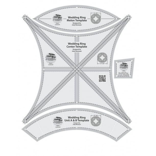 Creative Grids Double Wedding Ring Template Ruler Set Walmart Com Creative Grids Double Wedding Ring Template Ruler Set Walmart Com