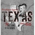 thumbnail image 2 of Retro Betty Boop Texas State Outline Women's T Shirt Ladies Tee Brisco Brands S, 2 of 5