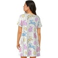 thumbnail image 5 of Ratiio Easter Colorful Rabbit Print Women's Short-sleeved Nightdress - Casual A-line Sleeveless Sleepwear Dress for Summer, Comfortable and Breathable, 5 of 8