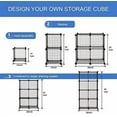 thumbnail image 3 of KOUSI 14"x14" Wire Cube Storage, Metal Grid Organizer, 8-Cube Modular Shelving Unit, Stackable Bookcase, Ideal for Living Room, Bedroom, Office, Garage, 3 of 7