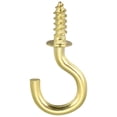 thumbnail image 5 of Uxcell 0.98" Small Screw Eye Hooks Self Tapping Screws Carbon Steel Golden 50Pcs, 5 of 5