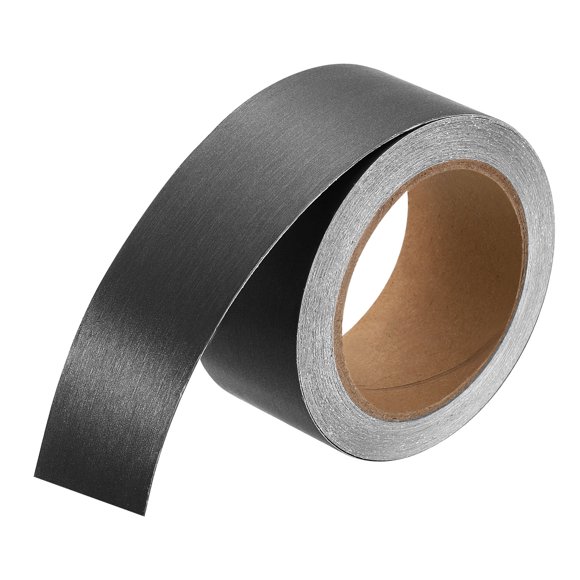Cinta de borde de espejo Uxcell de 2" x 39ft, autoadhesiva, con diseño de madera, negra