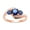 Blue, variant on Brielle Birthstone Ring for Women Rose Gold Plated Sterling Silver CZ Ginger Lyne