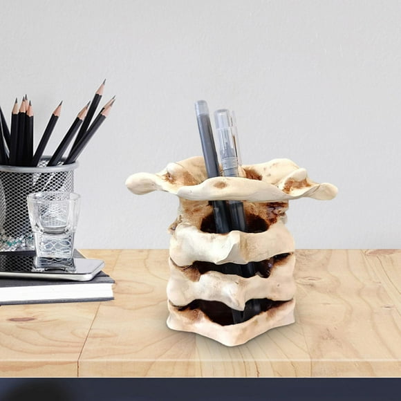 Portalápices creativo con forma de vertebral, organizador de escritorio, portalápices de resina, idea de decoración para hogar, regalo para