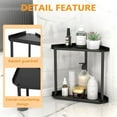 thumbnail image 5 of 2-Tier Metal Corner Countertop Organizer, Sturdy Bathroom & Vanity Shelf with Guardrails, Space-Saving Storage for Kitchen, Bathroom Essentials, 5 of 7