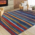 thumbnail image 2 of HOMERRY Area Rug 5' x 7' Modern Abstract Area Rug for Living Room Washable Soft Indoor Floor Carpet, Navy Multi, 2 of 7