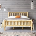 thumbnail image 4 of Llinc Store Farmhouse Log Bed Frame King Rustic Style Pure Solid Pine Cylinder Construction Bed Fits Mattresses And Box Springs, 4 of 9