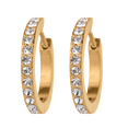 thumbnail image 1 of Aretes Mujer Oro 14k tipo Arracadas,  LuckyLy Acero Inoxidable con Baño Oro 14k y Zirconia Cúbica – Joyería para Mujer Ideal como Regalos para Mujer Cumpleaños y Regalos para Mamá, Modelo Sari blanco, 1 of 5