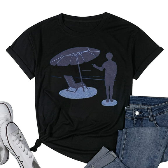 Women Thats Shady T Shirt Funny Beach Vacation Sarcastic Hilarious Graphic Tee Black Small