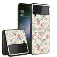 thumbnail image 1 of ANJ+ Hard Protective Printed Case Cover Compatible with Samsung Galaxy Z Flip 4 - Birds and Flowers (Cream), 1 of 4