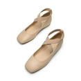 thumbnail image 4 of BURUDANI Women's Slip-On Ballet Flats with Square Toe and Elastic Ankle Straps – Comfortable Dress Shoes, 4 of 8