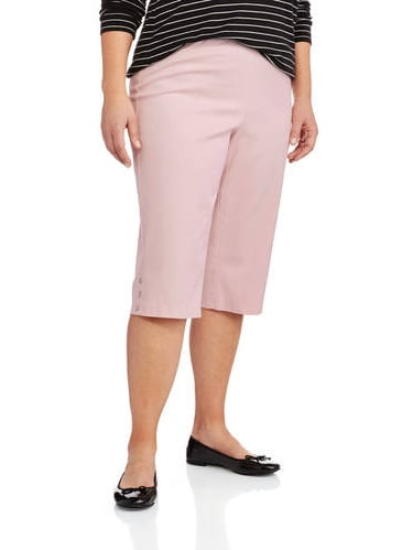 plus size pull on capris