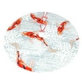 thumbnail image 3 of Kll 36" Christmas Tree Skirt Koi Fish Corals,Spring Summer Xmas Tree Skirts Mat For New Year Xmas Holiday Party Indoor Outdoor Home Decoration, 3 of 9