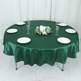 thumbnail image 6 of BalsaCircle 90" Hunter Green Round Satin Tablecloth Table Covers Reception Table Linens, 6 of 8