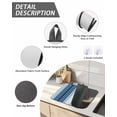 thumbnail image 3 of Stove Top Covers for Electric Stove 36x21 Inches, Navy Blue Stripe Heat Insulation Fireproof Glass Cooktop Protector, Modern Blue Ombre Vertical Striped Countertop Stovetop Cover for Kitchen, 3 of 8