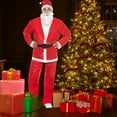 thumbnail image 4 of UNDERWRAPS Santa Claus Adult Costume - Felt Cosplay Costume Christmas Suit Santa Outfit Set, Santacon Party Kit Includes Jacket, Pant, Belt, Santa Hat & Beard, 4 of 6