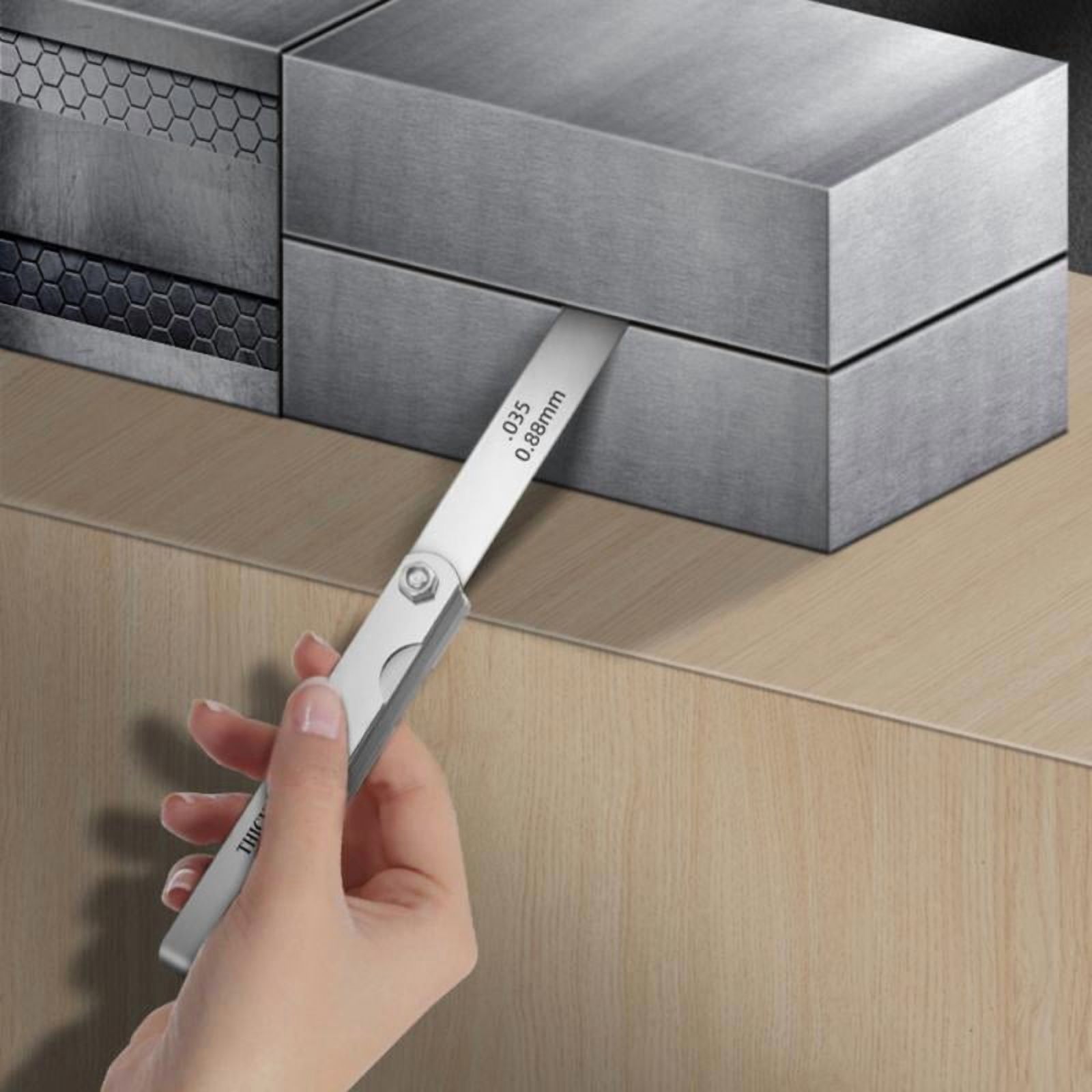 Tools 32 Blades Metric Feeler Gauge 0.04-0.88mm Thickness Gages Gap Filler Feeler Gauges Woodworking Measuring Tools ,Easy Identification