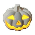 thumbnail image 2 of Ovzne Halloween Ceramic Pumpkin Lantern – 1Pc Luminous Desktop Decoration , Scene-Setting Ornament For Home, Office Party, 2 of 5