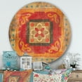 thumbnail image 3 of Designart « Collage de Carreaux Orange Marocain II » Art Mural Rond en Métal Style Ferme, 3 of 3