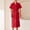 Red, variant on Couples Cloth Long Robe Short Sleeve Kimono Robe Soft Lightweight Dressing Gown Absorbent Spa Bathrobe