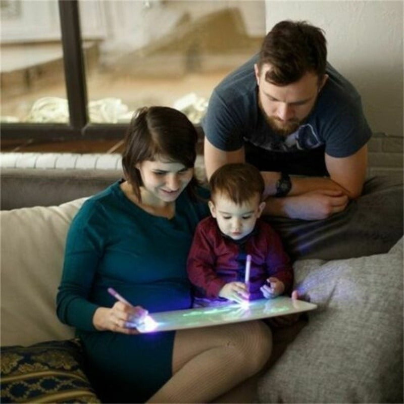 Details about   UK Draw With Light Fun And Developing Kids Toy Drawing Board Magic Educational 