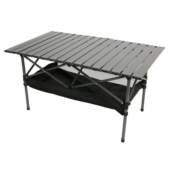 Aluminum Roll-up Table Outdoor Folding Portable Picnic Camping Table with Easy Carrying Bag