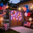 thumbnail image 4 of American Flag Shaped LED Window Light, USB Powered Patriotic Light, Red White Blue String Lights, Independence Day Decor, Remote Control Window Light, Holiday Courtyard Decor, Festive Home Decoration, 4 of 7