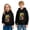 Black, variant on IWRICH Kids Happy 100th Days of School Hoodies Long Sleeve Lined Hooded Sweatshirts Cute Tops,Size 2-14 Years Yellow 160