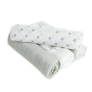 aden + anais Essentials, Cotton Muslin Swaddle Blanket, Dusty, Unisex, Infants, 4-Pack