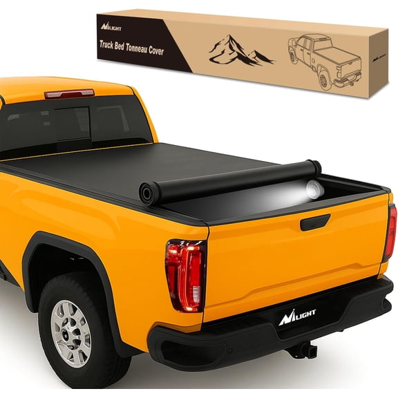 Nilight Soft Roll-Up Tonneau Cover Compatible with Chevy Silverado/GMC Sierra 2500 HD 3500 HD 2020 2021 2022 2023 2024 2025–6.9ft Truck Bed Cover