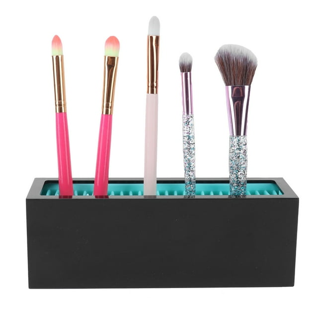 Makeup Brush Holder Organizer, Makeup Box Makeup Case Silicone Cosmetics Brushes Storage Lipstick Makeup Storage Case Container