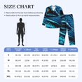 thumbnail image 4 of Sikiie Blue Viper Snake Closeup Face Mens Pajama Set, Soft Warm Long Sleeve Sleepwear, Cozy Button-Down Pjs for Men-X-Large, 4 of 7