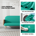 thumbnail image 2 of MoNiBloom Solid Futon Cover Slipcover Fit 6"- 8" Futon Mattresses Teal Green, Queen Size 60x80 Inch, 2 of 9