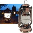 thumbnail image 1 of Lámpara LED para camping - Diseño vintage - Regulable - Requiere batería de litio 18650 - 23,5 cm - Blanco cálido de una sola pieza, 1 of 5