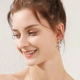 thumbnail image 3 of Lancharmed Silver Plated Stud Earrings for Womens,Bow Tie Pearls Earring Gifts for Teen, 3 of 7