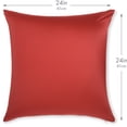thumbnail image 2 of 24" x 24" Throw Pillowcases (Cover Only) - 85/15 Nylon, Spandex - Luxurious, Silky, Stretchy & Soft - 1 Pcs Solid Color - A Perfect Choice for Couch Chairs Sofa Bed Adult or Kids Bedroom, Maroon, 2 of 7