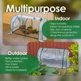 thumbnail image 2 of Garden Elements Indoor/Outdoor Metal Frame, Plastic Covered Cloche Round Tunnel Greenhouse with Mesh Vents, White, Mini, 47”, 2 of 6