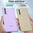 thumbnail image 5 of for Samsung Galaxy S21 Case Clear, Transparent Thin Slim Flexible TPU Cute Rubber Cover Aesthetic Design, Soft Silicone Grip for Women Girl, Non-Yellowing Protective Bumper, Light Purple, 5 of 13