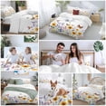 thumbnail image 5 of Country Sunflower 4 Piece Duvet Cover Set Twin Size Daisy Butterfly Lavender Farm Botanical Soft Bedding Set Comforter Cover, 1 Duvet Cover 1 Flat Sheets and 2 Pillowcases, 5 of 9