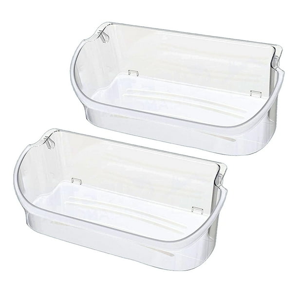 Estante para puerta de refrigerador, organizador para refrigerador, organización extraíble, contenedor de almacenamiento de alimentos para cocina, 2