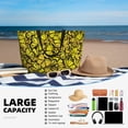 thumbnail image 5 of Naloa Yellow Butterflies Large Capacity Beach Bag, Waterproof Sandproof Beach Swim Pool Bag Tote Bag for Women, 5 of 7