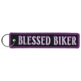 thumbnail image 2 of Hot Leathers Blessed Biker Key Chain Fob KCH5020 1.25X6.2, 2 of 2