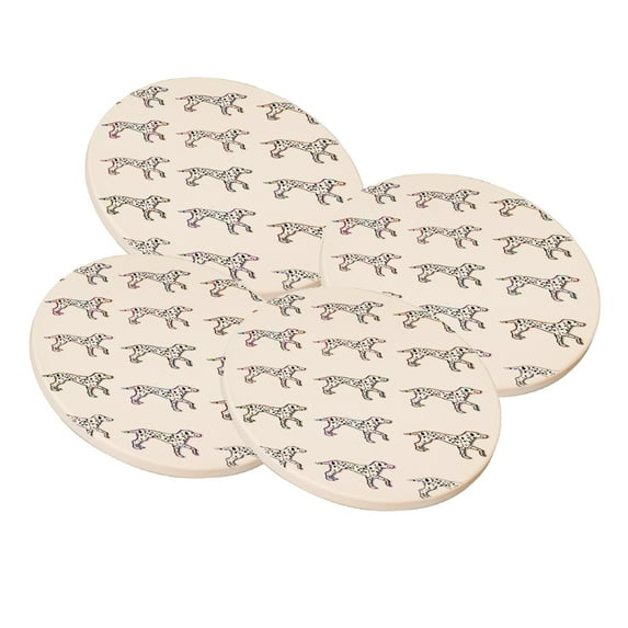 KuzmarK Sandstone Drink Coaster (set of 4) - Dalmation Dog