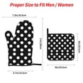 thumbnail image 2 of Balery Black and White Polka Dot Pattern Oven Mitts and Pot Holders 4 pcs Set, Kitchen Oven Glove High Heat Resistant 500℉ Oven Mitts with Non-Slip Silicone Surface, 2 of 6