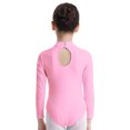 thumbnail image 3 of iEFiEL Kids Girls Cutout Back Ballet Gymnastic Leotard Long Sleeves Yoga Unitard, 3 of 7