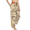 thumbnail image 2 of Balery Thanksgiving With A Grateful Heart print Women's Pajama Pants,Ultra Lightweight Pjs,Lounge Pant-X-Large, 2 of 9