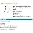 thumbnail image 2 of Rear Right Door Lock Actuator Motor - Compatible with 2008 - 2013 Nissan Rogue 2009 2010 2011 2012, 2 of 2