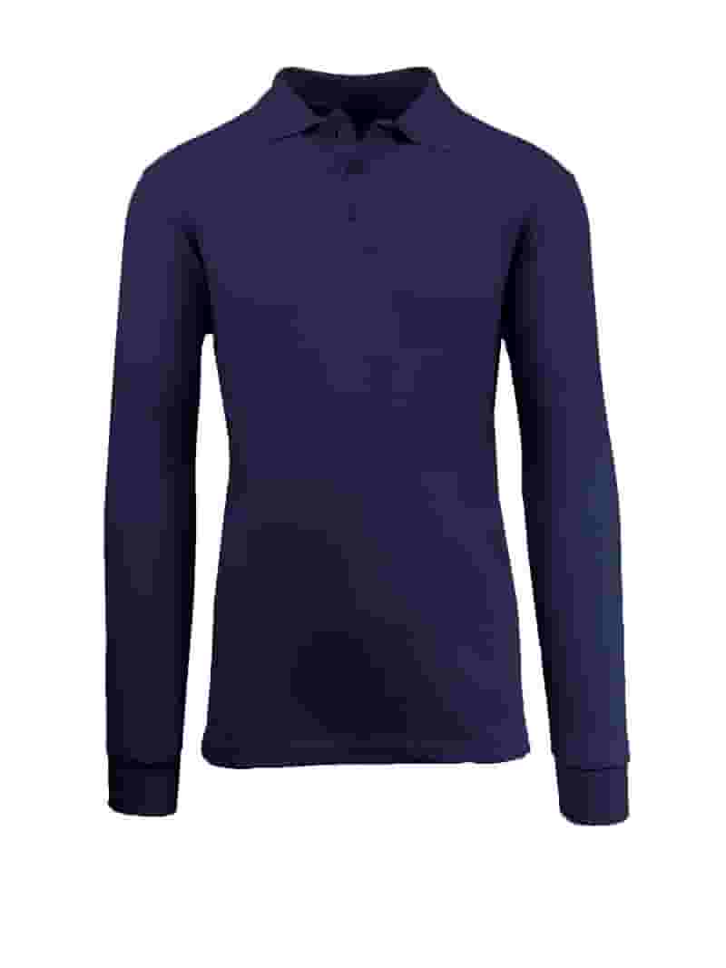 Premium Men's Long Sleeve Polo Shirts, Cotton Blend, Modern Premium Men's Long Sleeve Polo Shirts, Cotton Blend, Modern