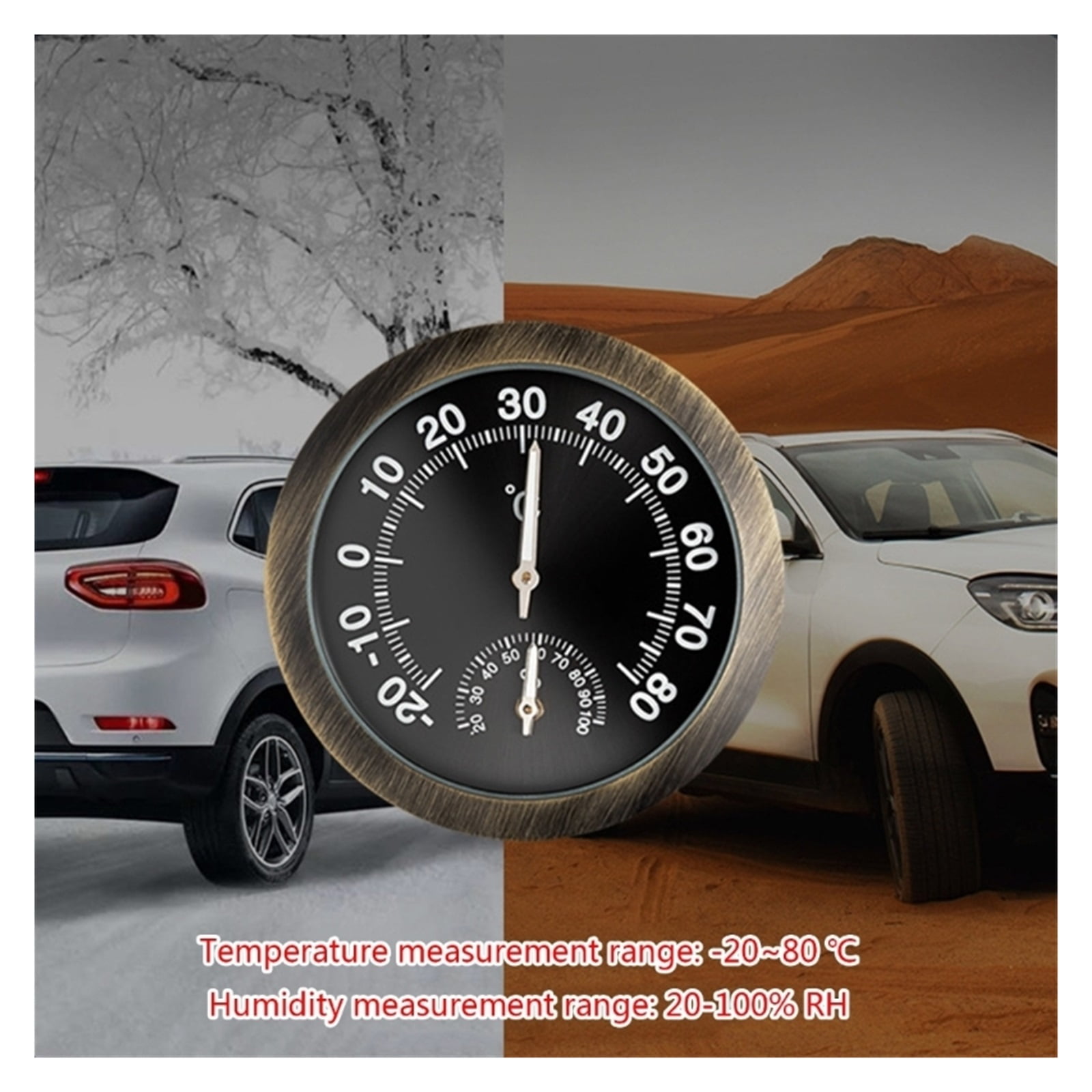 Portable Mini Noctilucent Car Hygrometer Precise Temperature & Humidity Readings High Accuracy ,Fast Response