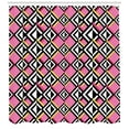 thumbnail image 3 of Geometric Shower Curtain, Opposing Concept of Vertically Aligned Mutually Complementary Zigzag Pattern, Fabric Bathroom Set with Hooks, 69W X 84L Inches Extra Long, Multicolor, by Ambesonne, 3 of 3